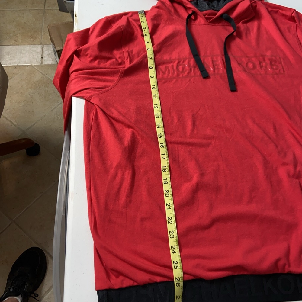 Michael Kors mens hoodie XL Red Light Weight - Picture 4 of 8